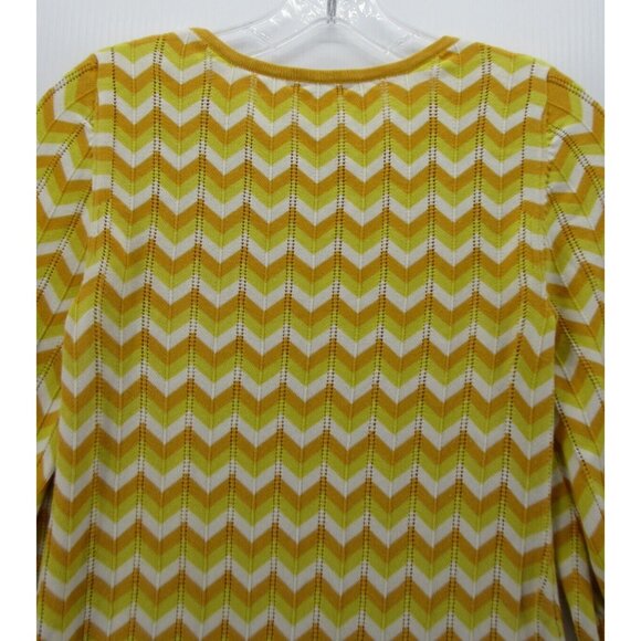 Alice Olivia Dress XS A-Line Mini Pullover Chevron Puff Sleeve - Picture 8 of 11